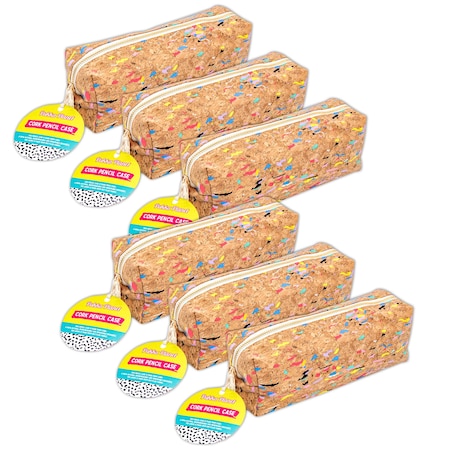 Pukka Pads Pukka Planet Cork Pencil Case, 6PK 9740-SPP